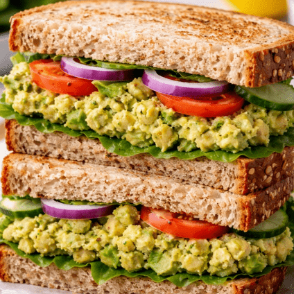 Mashed Chickpea & Avocado Sandwich